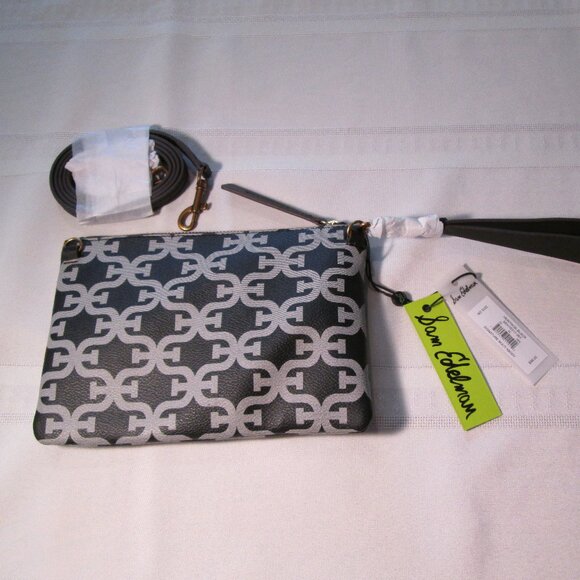 Sam Edelman Handbags - Sam Edelman Heritage Black Signature Clutch Crossbody NWT